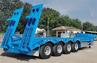 Lowboy-vrachtwagenaanhangwagen