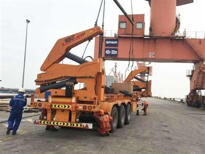 Container zijlader semi -trailer te koop